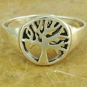 STERLING SILVER CELTIC TREE OF LIFE RING SZ-6